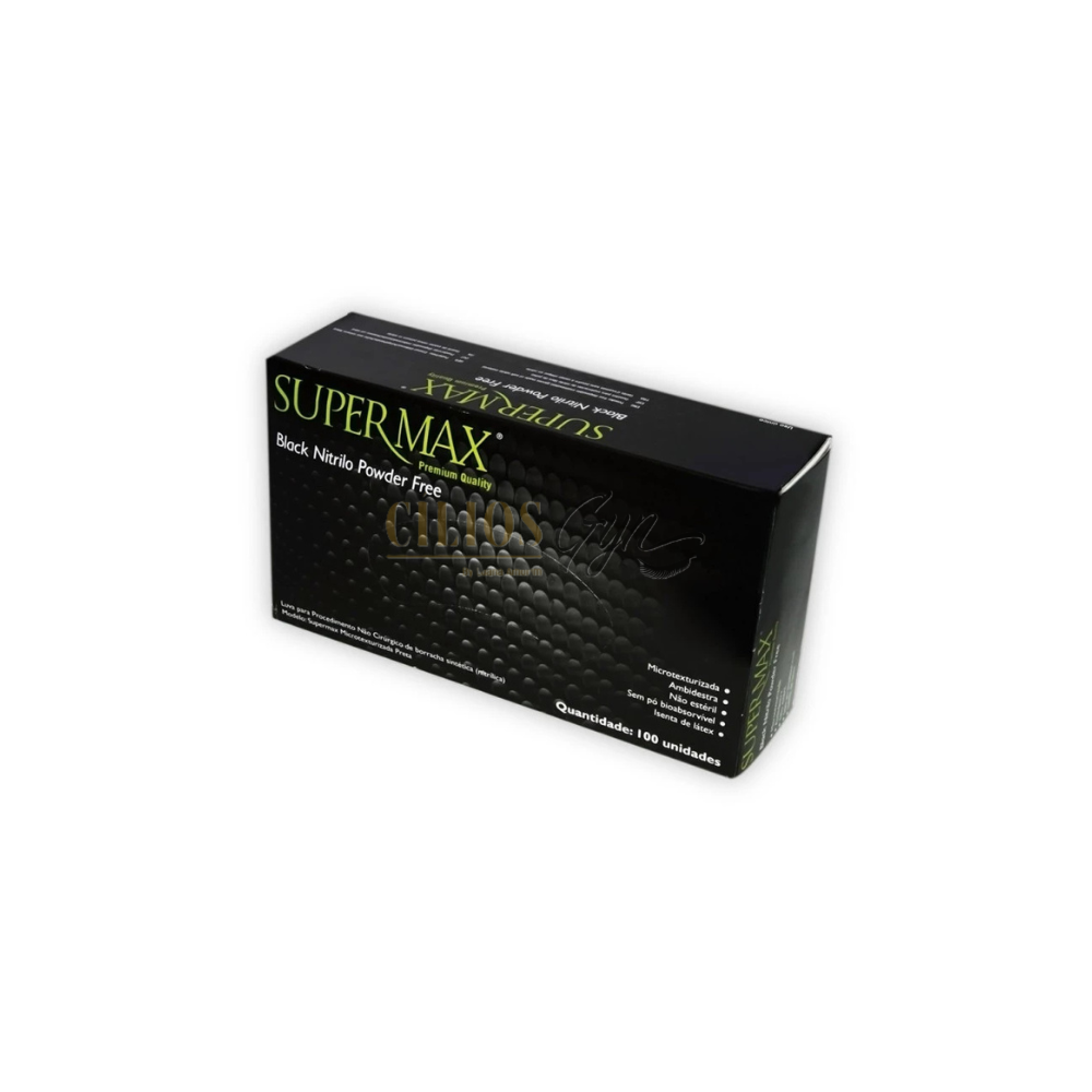 LUVA BLACK SUPERMAX 100 UNID