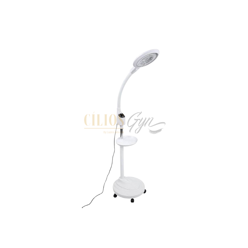 RING LIGHT DE PEDESTAL GRANDE COM LUPA DE AUMENTO