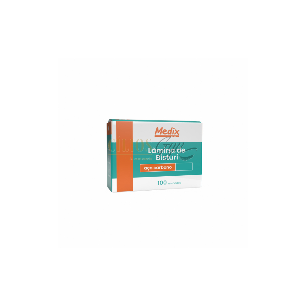 LAMINA BISTURI MEDIX N15 CAIXA 100 UNID