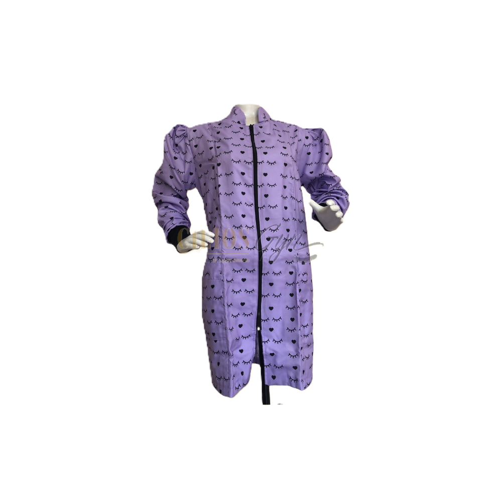 JALECO LILAS CILIOS MANGA LONGA GG