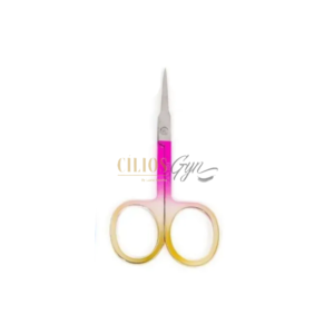 TESOURA BEAUTY ROSA COM AMARELO