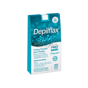 DEPILFLAX FOLHAS PRONTAS DESIGN DE SOBRANCELHAS TURQUESA
